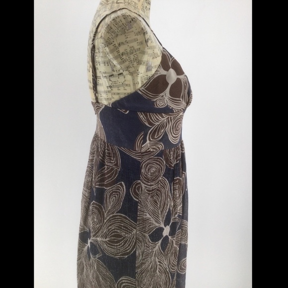 Trina Turk summer fall size 6 Fitted Brown & Blue Dressy Dress - Picture 3 of 11